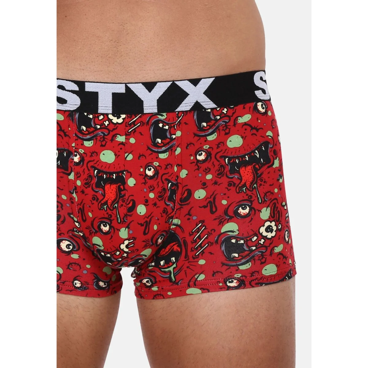 Styx Pánské boxerky art sportovní guma nadrozměr zombie (R1451) 4XL