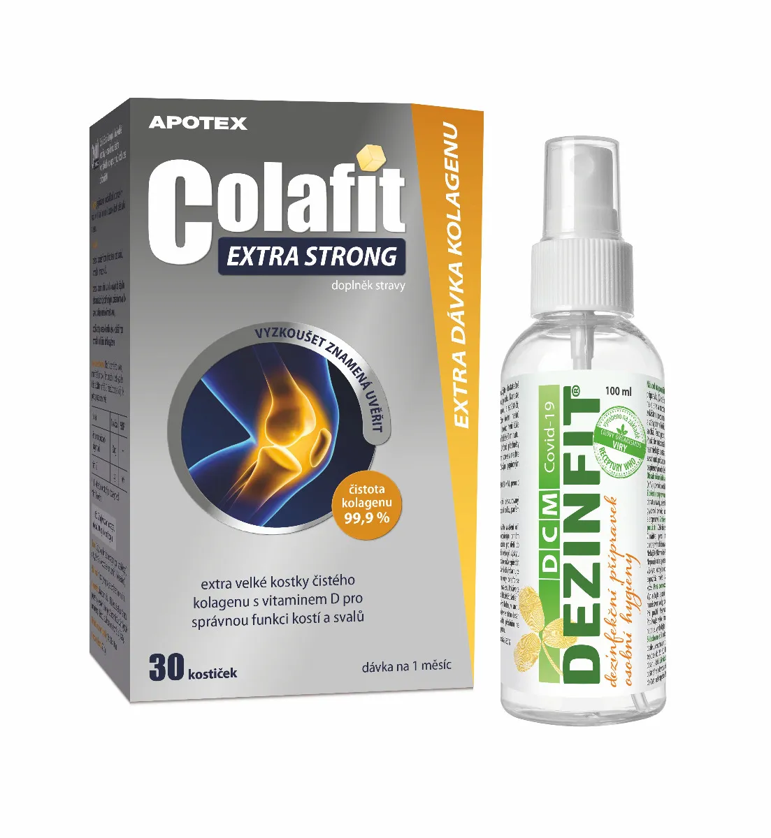 Colafit Extra Strong 30 kostiček + dezinfekce 100 ml