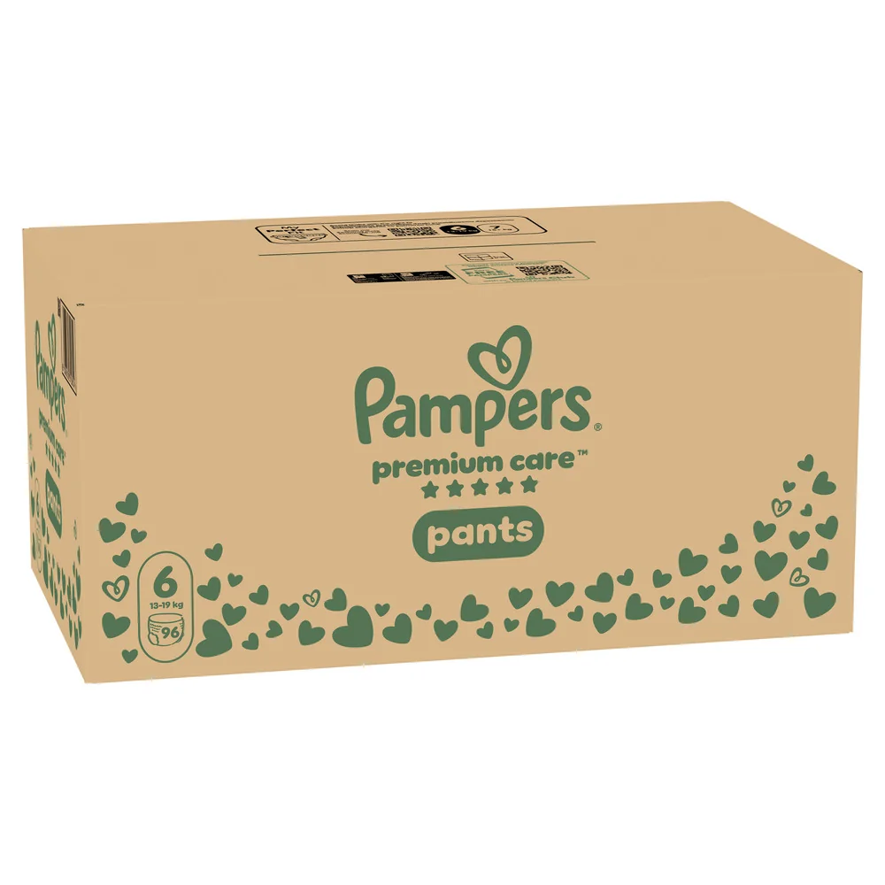 Pampers Premium Care Pants vel. 6 13–19 kg plenkové kalhotky 96 ks