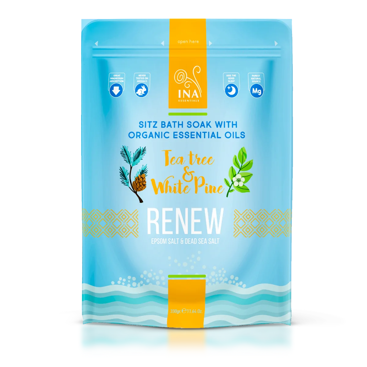 InaEssentials Renew Koupelová sůl na unavené nohy 330 g