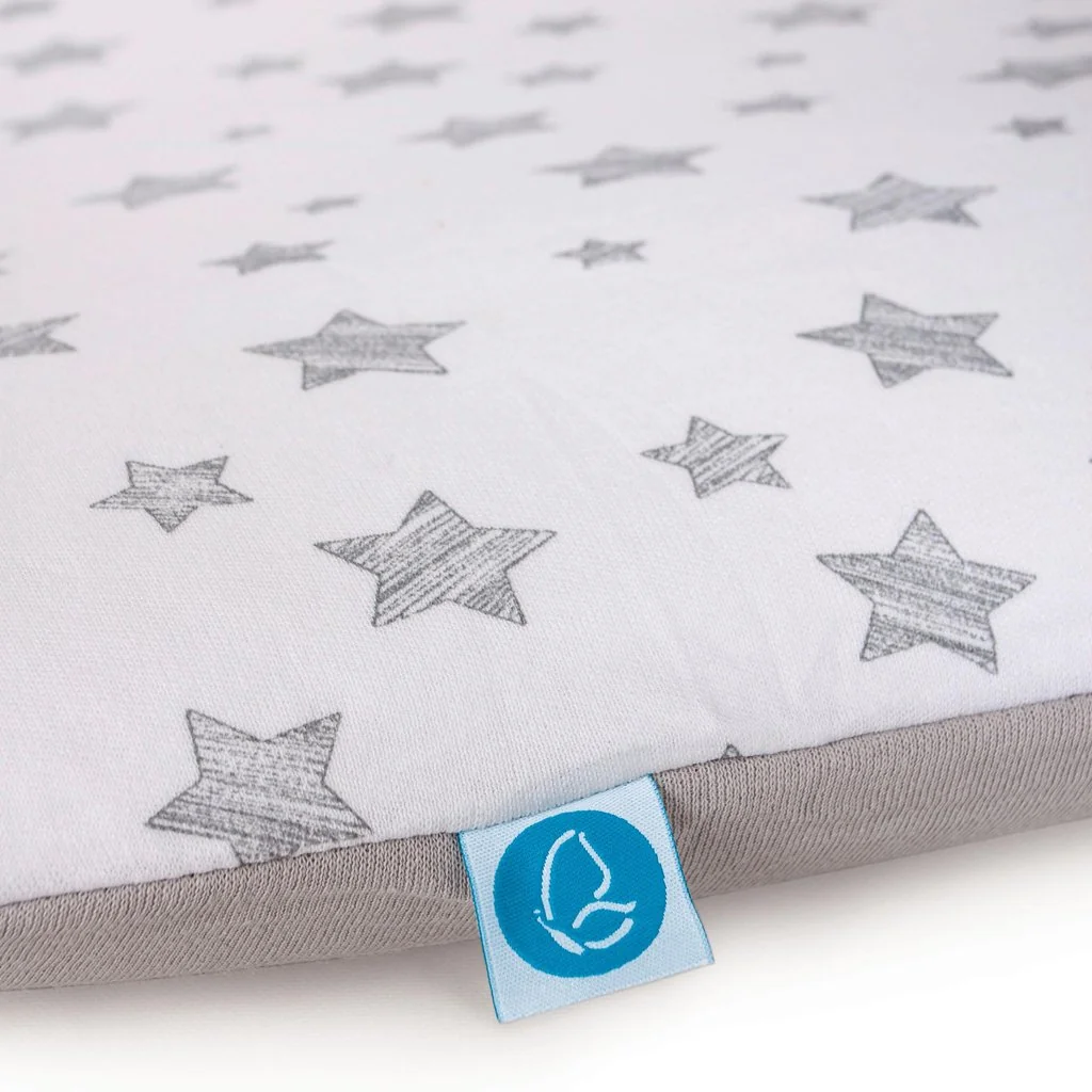Ceba Potah na měkkou přebalovací podložku (50x70) 2 ks Grey Stars+Blue Stars