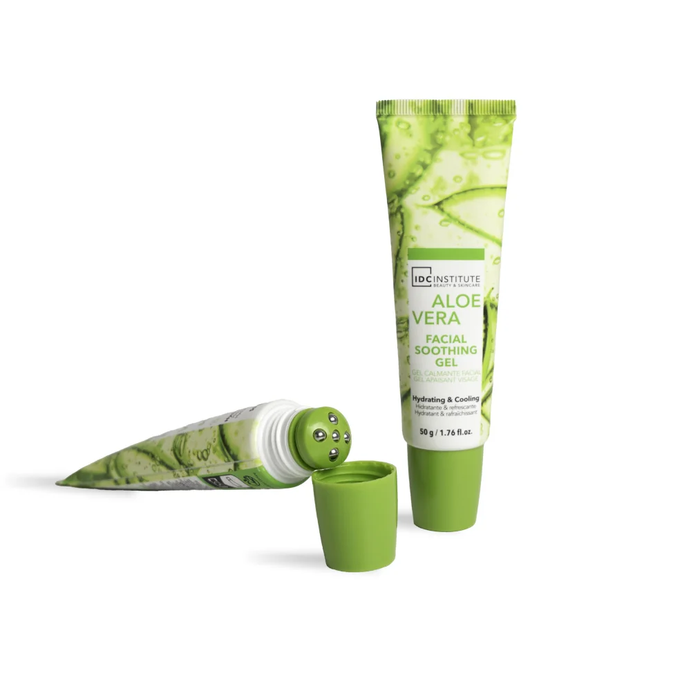 IDC Institute Chladicí gel s aloe vera s kuličkovým aplikátorem 50 g