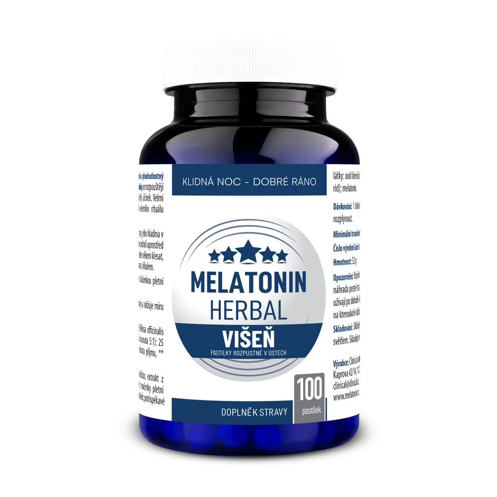 Clinical Melatonin Herbal višeň 100 pastilek