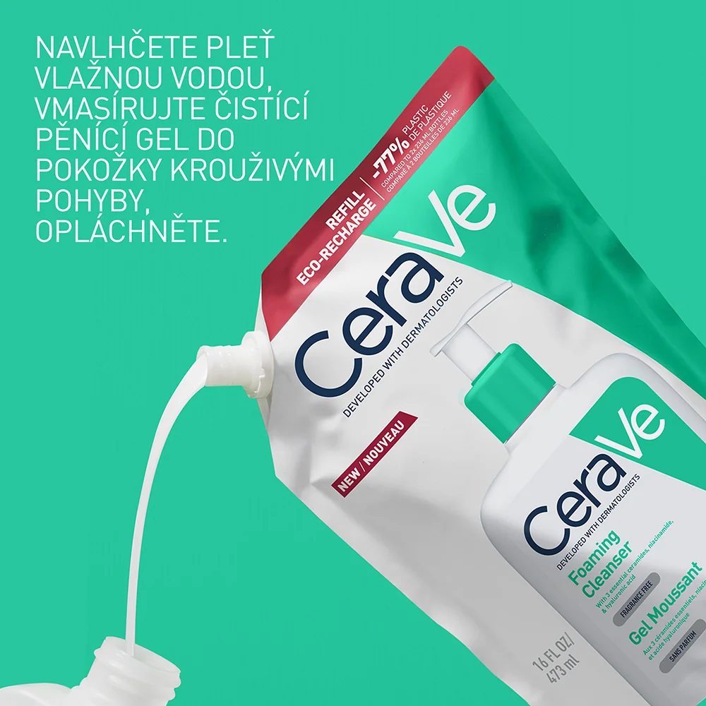 CeraVe Čisticí pěnící gel náplň 473 ml
