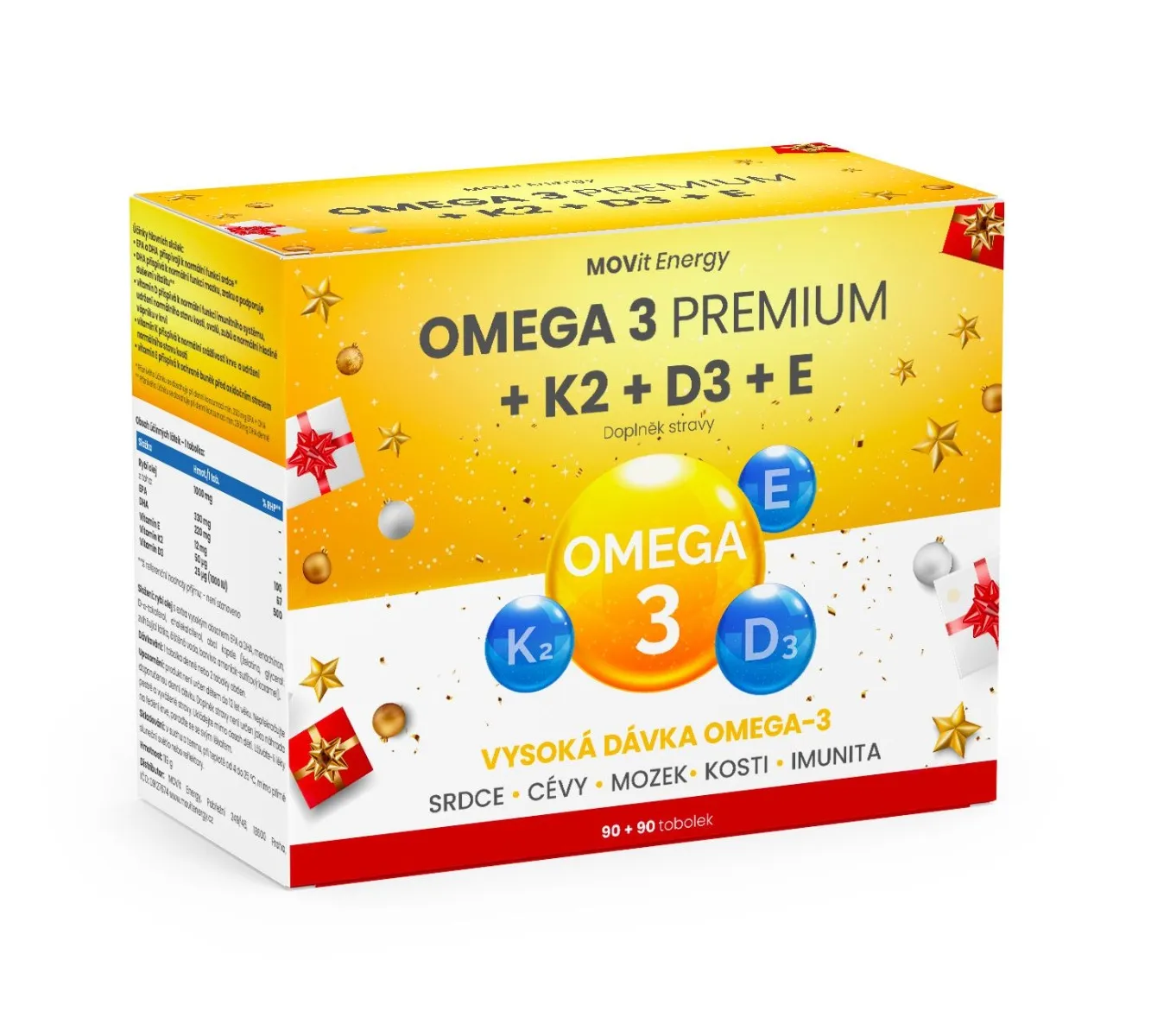 MOVit Energy Omega 3 Premium + K2 + D3 + E 90+90 tobolek