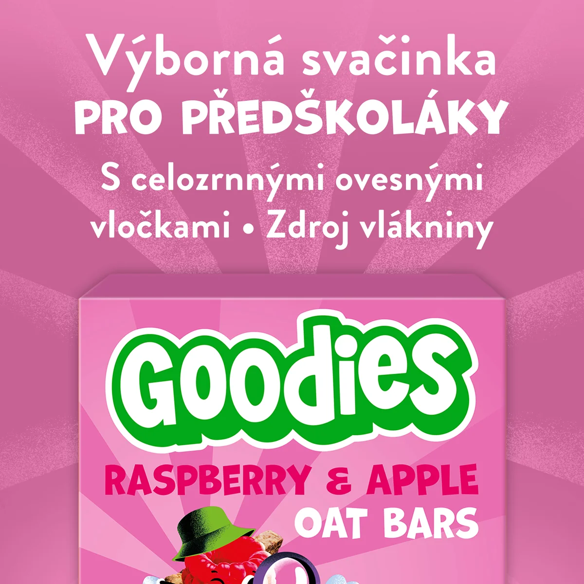 Goodies Ovesné tyčinky Malina a jablko 6x23 g