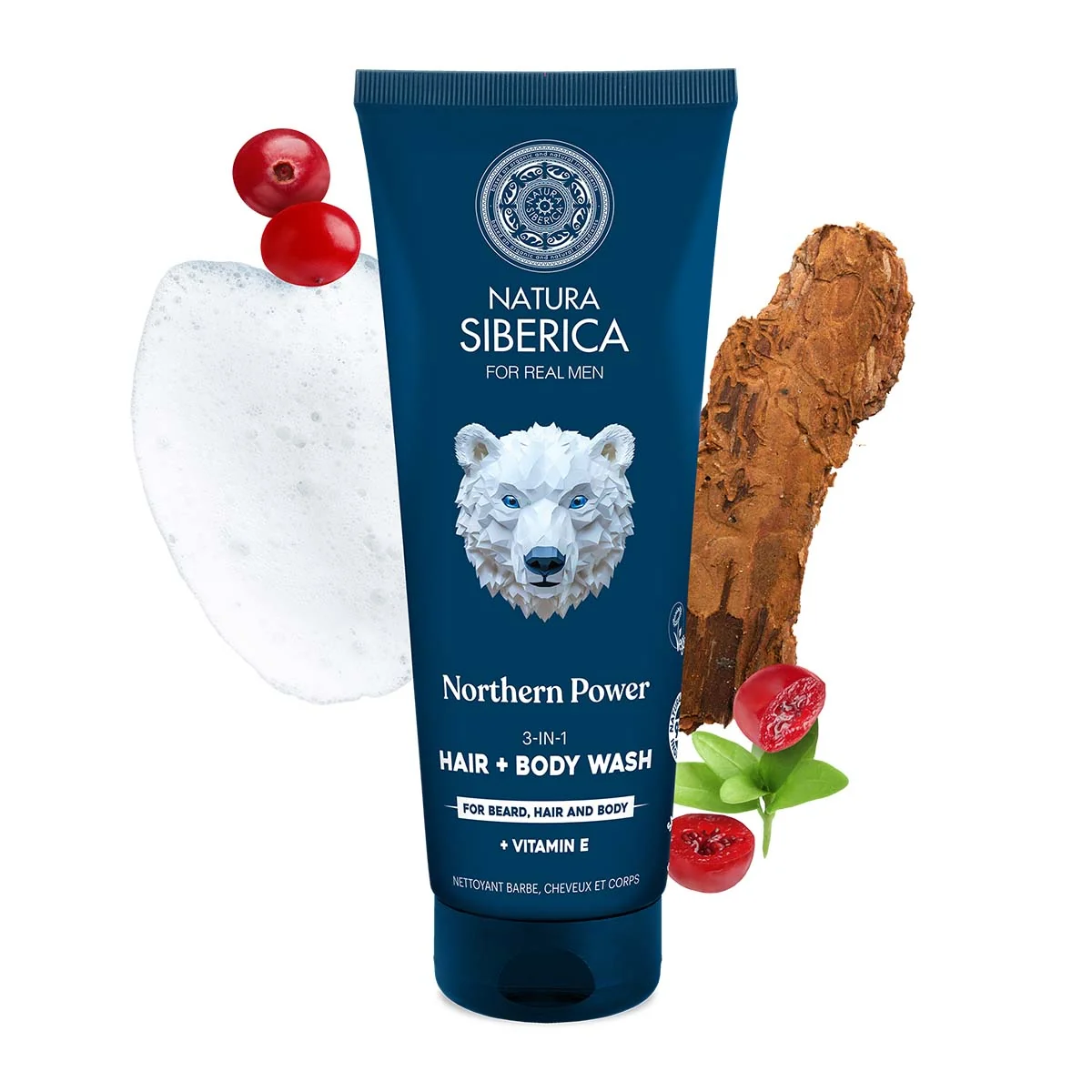 Natura Siberica Arctic Wild Mycí gel na vlasy a tělo 3v1 200 ml