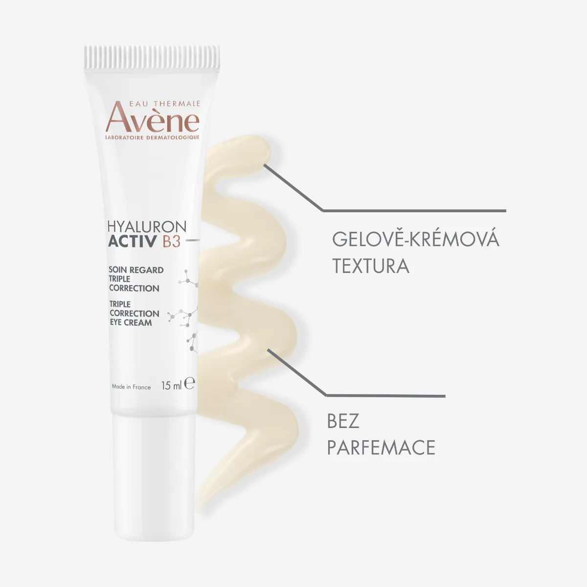 Avène Hyaluron Activ B3 Oční krém s trojitým účinkem 15 ml