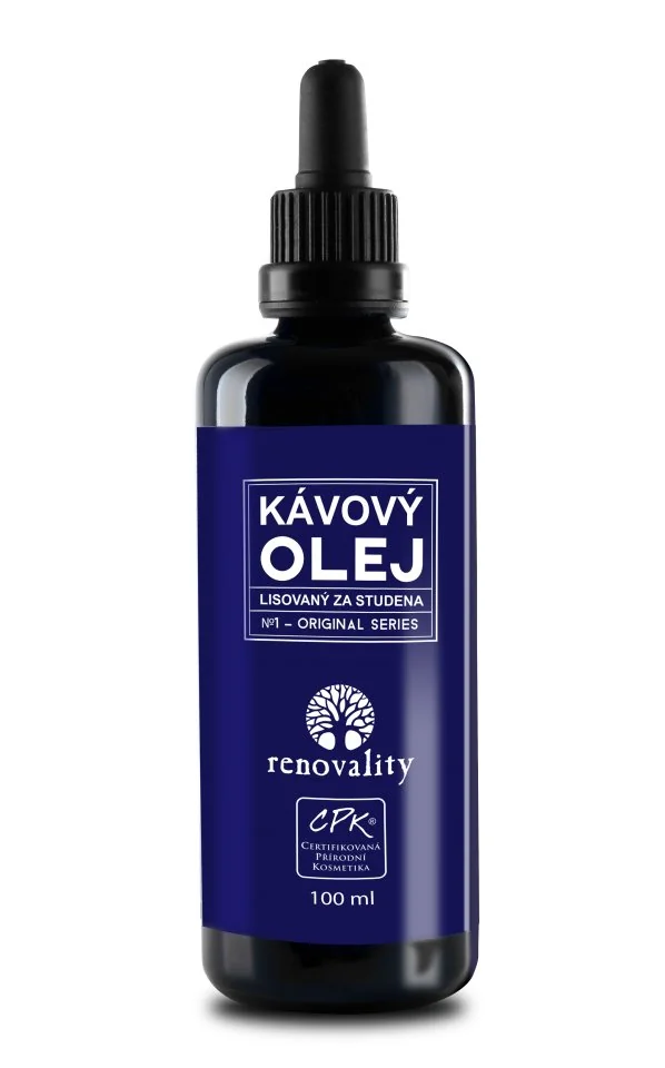 Renovality Kávový olej za studena lisovaný pipetka 100 ml