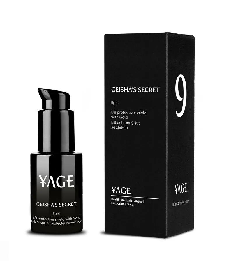 YAGE Geisha Secret SPF15 odstín světlý BB krém se zlatem proti pigmentaci 30 ml