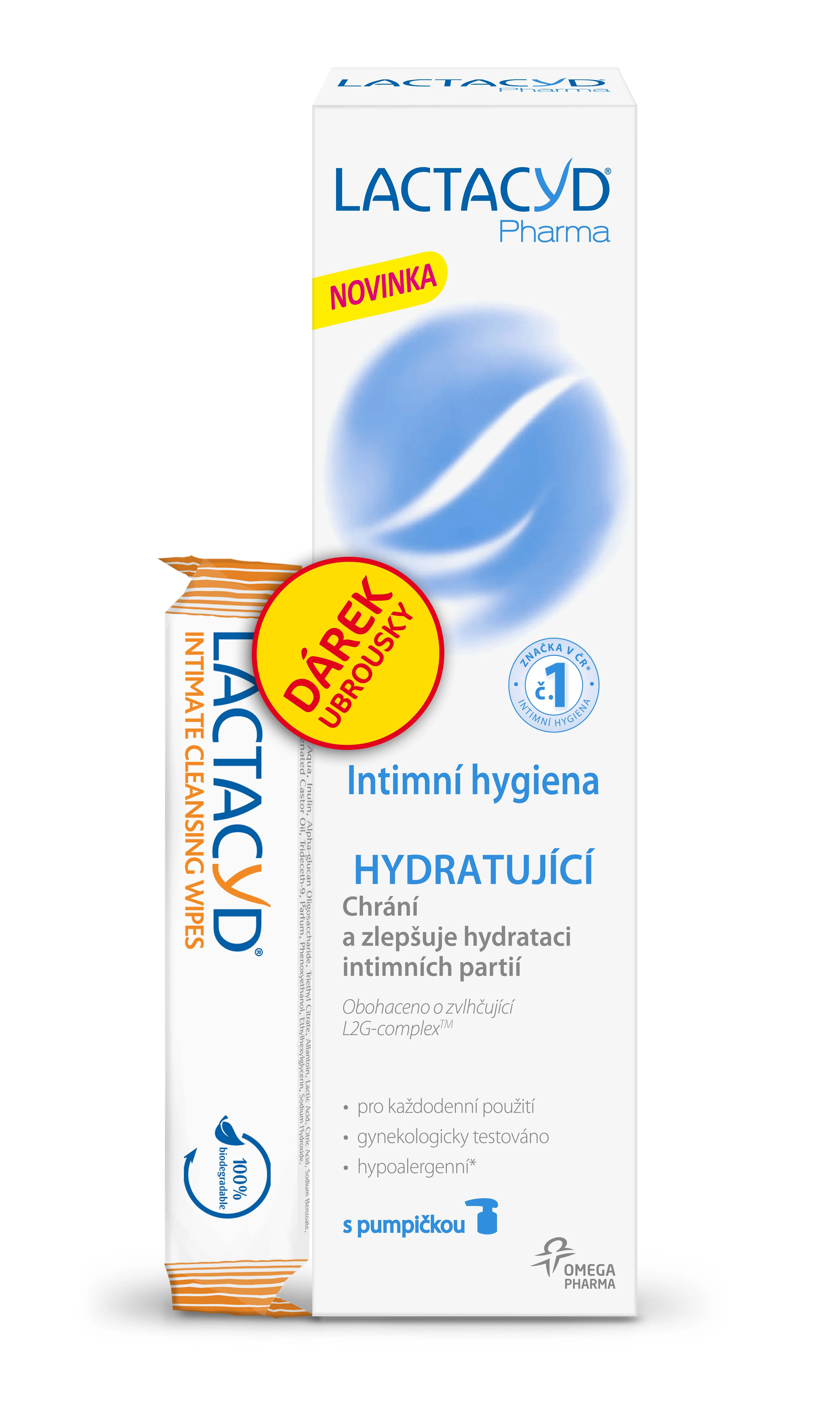 Lactacyd Pharma Hydratující 250ml + dárek ubrousky