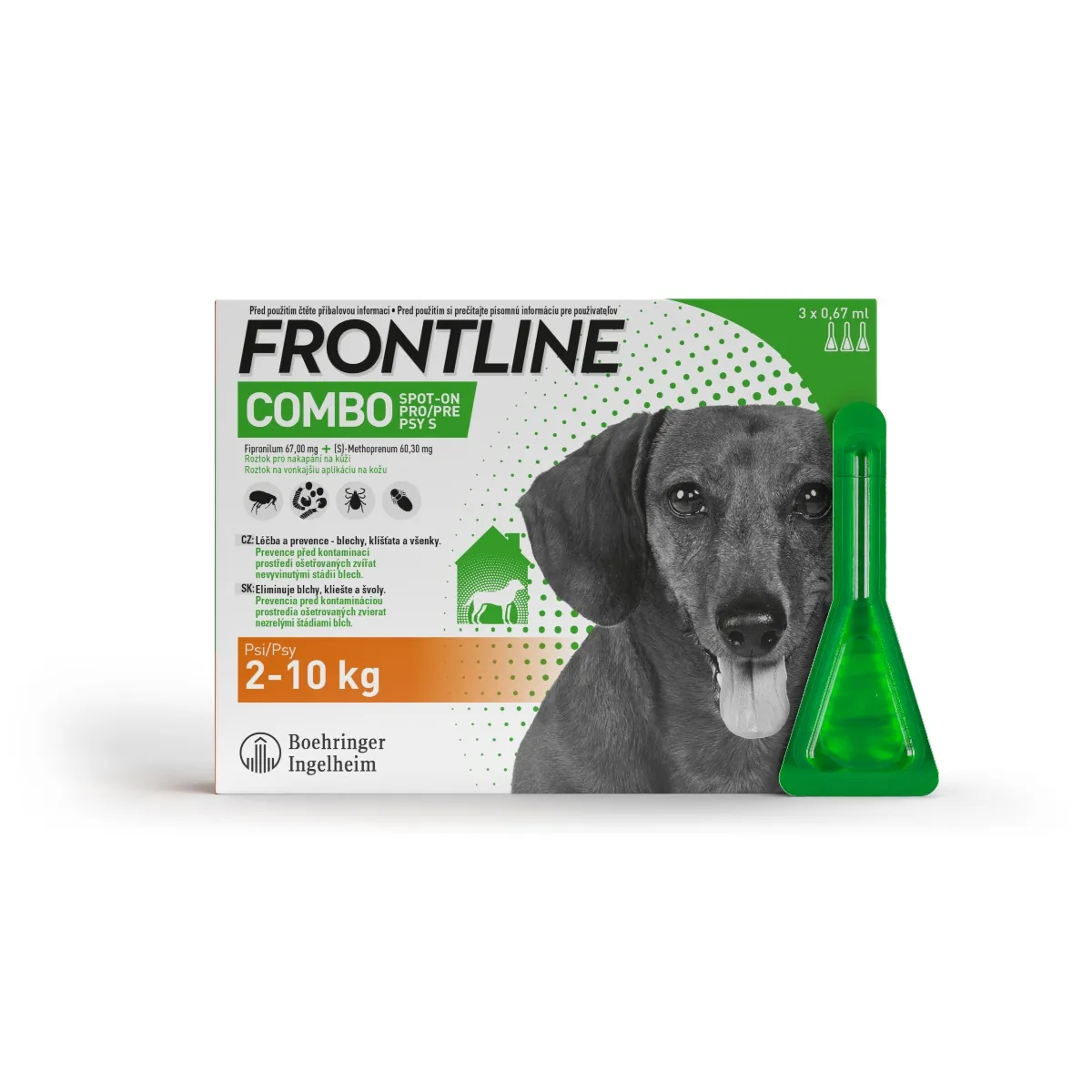 FRONTLINE COMBO pro psy 2-10 kg (S) 3 pipety