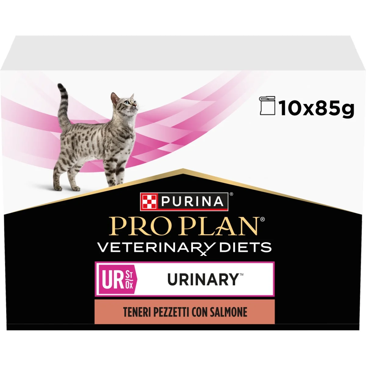 Purina Pro Plan Veterinární diety UR Urinary kapsičky pro kočky losos 10x85 g