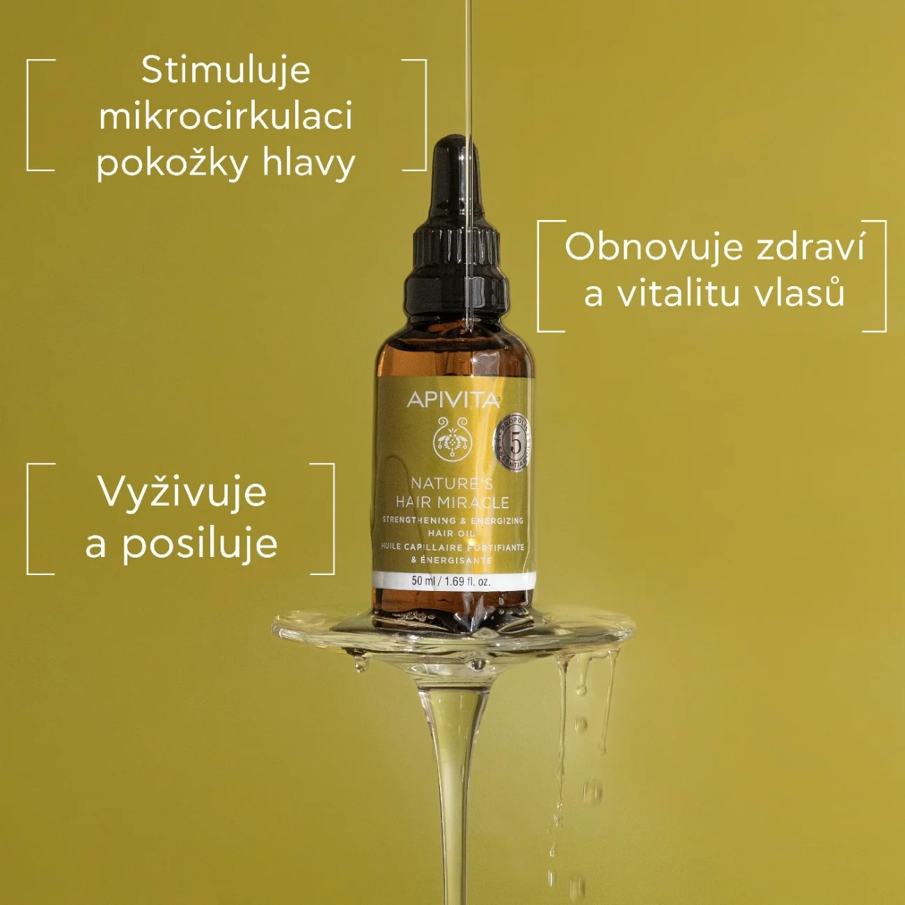 APIVITA Nature’s Hair Miracle posilujicí olej na vlasy 50 ml
