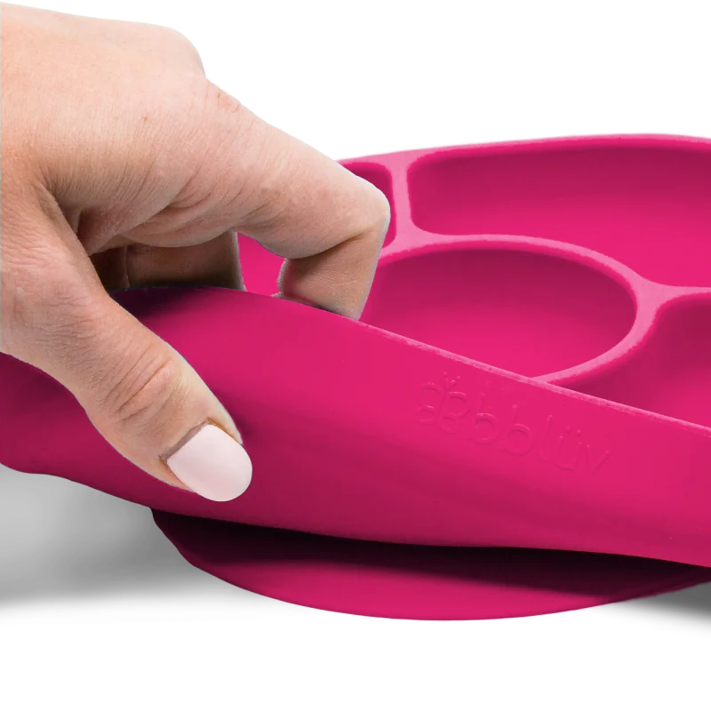 Bblüv silikonový talíř se lžičkou Yümi Pink