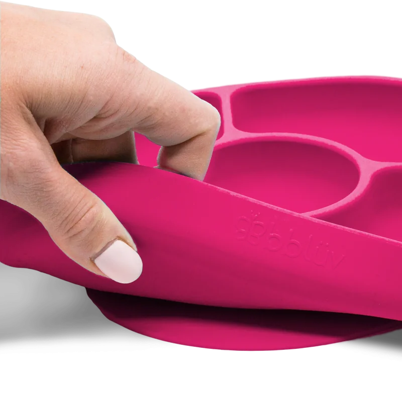 Bblüv silikonový talíř se lžičkou Yümi Pink