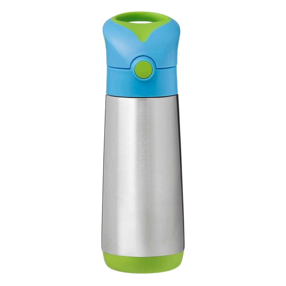 B.BOX Termoska na pití s brčkem 500 ml - modrá/zelená
