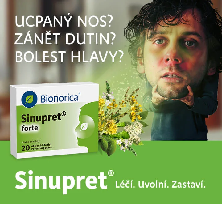 Sinupret forte 20 obalených tablet. Ucpaný nos? Zánět dutin? Bolest hlavy? Sinupret. Léčí, uvolní, zastaví. Sinupret forte 20 obalených tablet. Ucpaný nos? Zánět dutin? Bolest hlavy? Sinupret. Léčí, uvolní, zastaví.