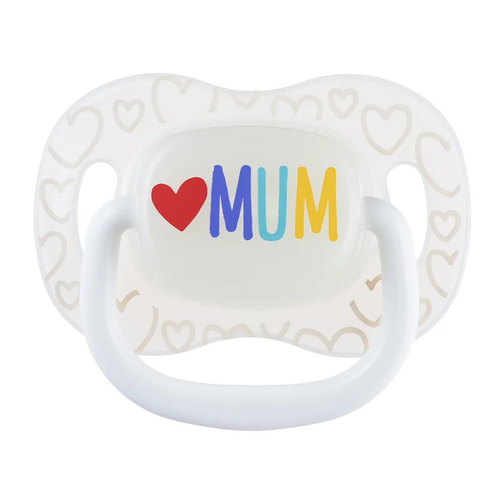 Canpol babies Mum&Dad Svítící silikonový dudlík symetrický 0–6m 2 ks