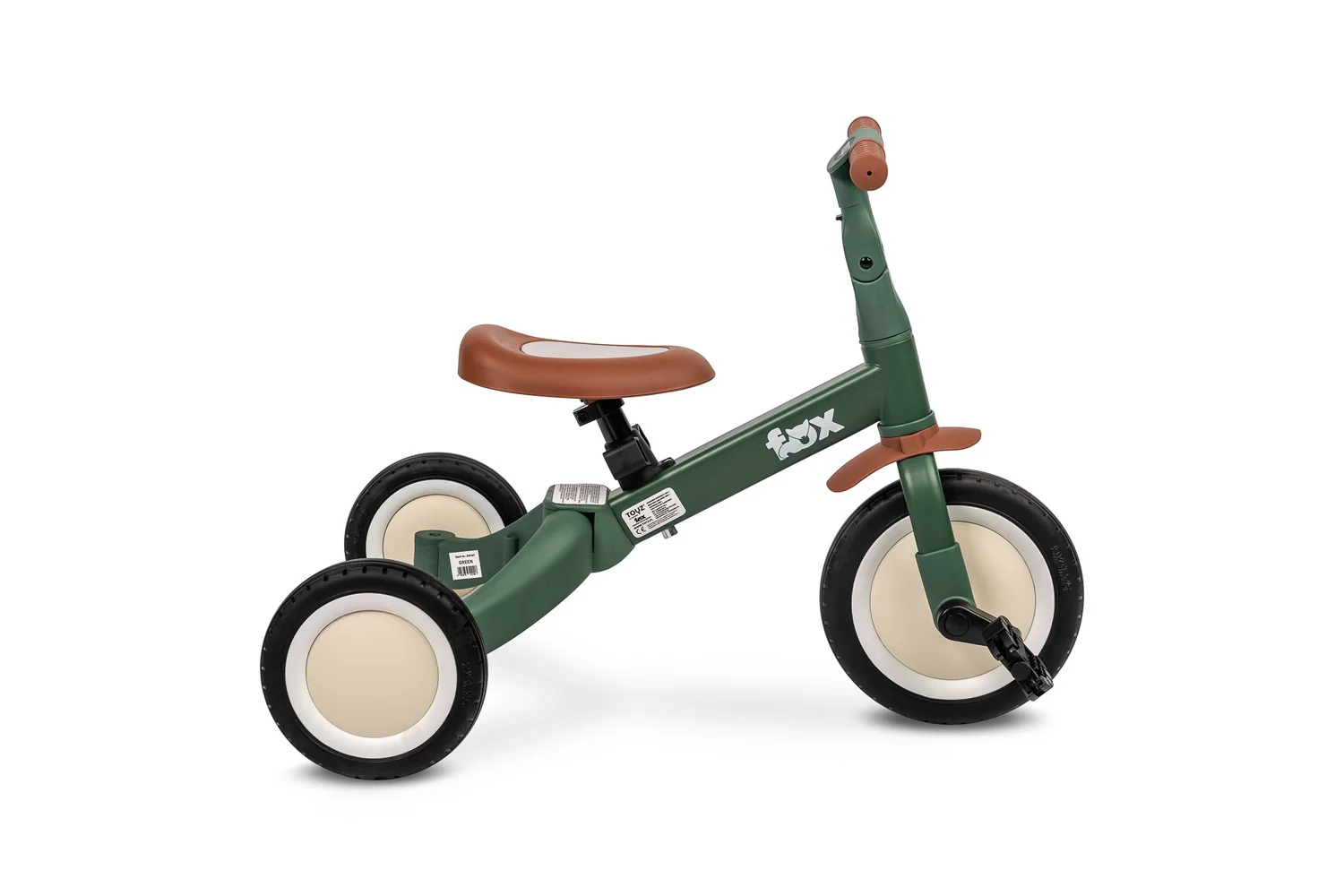 Toyz Multifunkční dětské odrážedlo, kolo 4v1 Fox - zelené