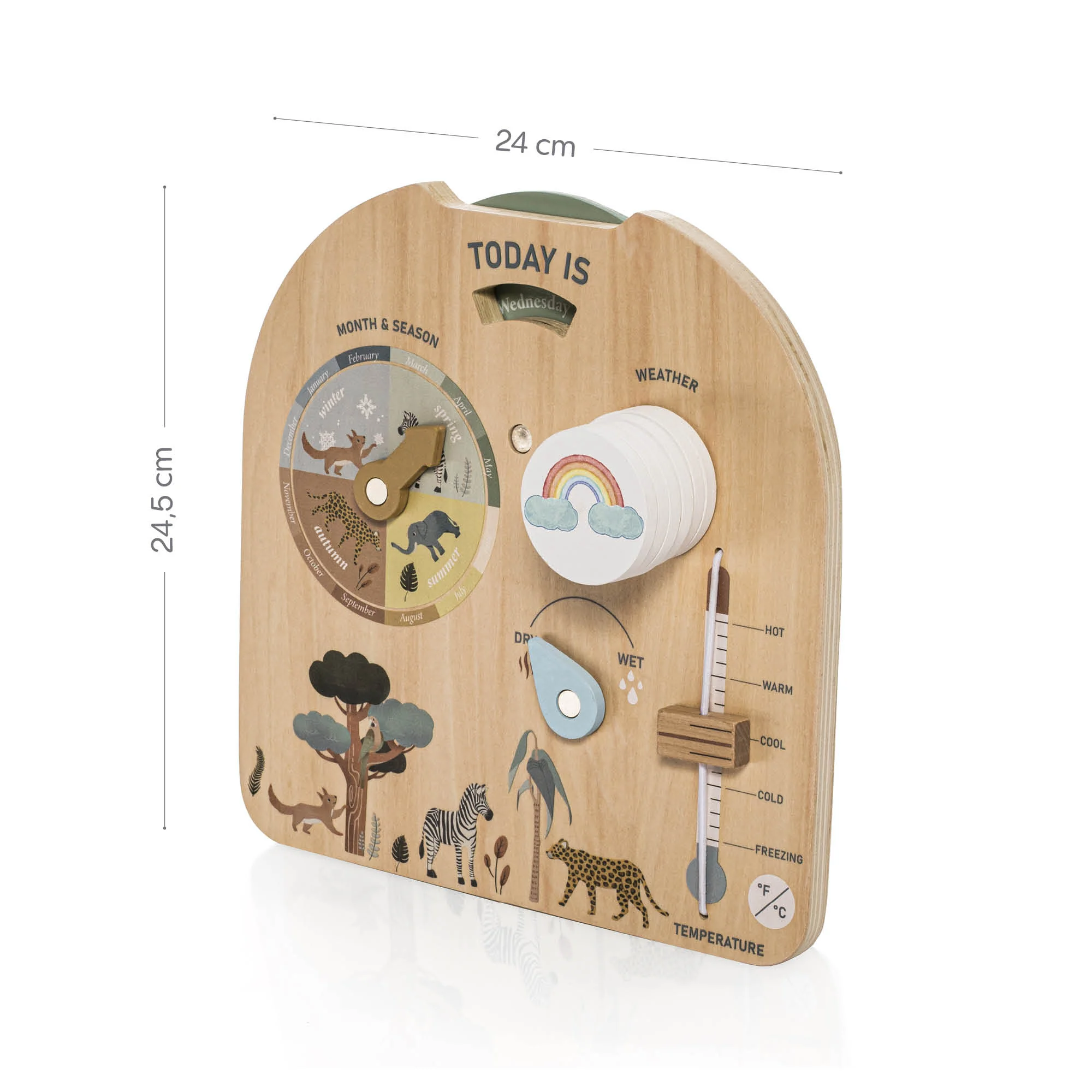 Zopa Dřevěná Montessori deska Počasí