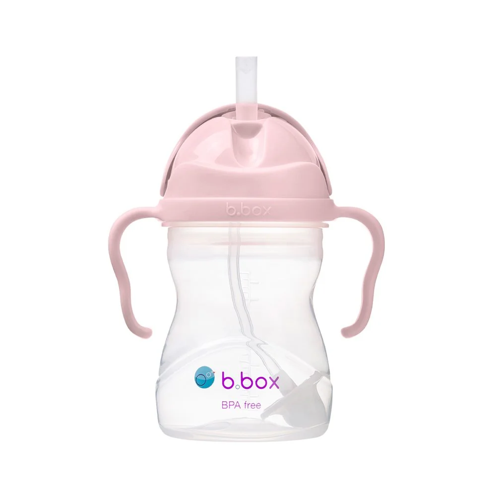 B.BOX Hrneček s brčkem - růžový 240 ml