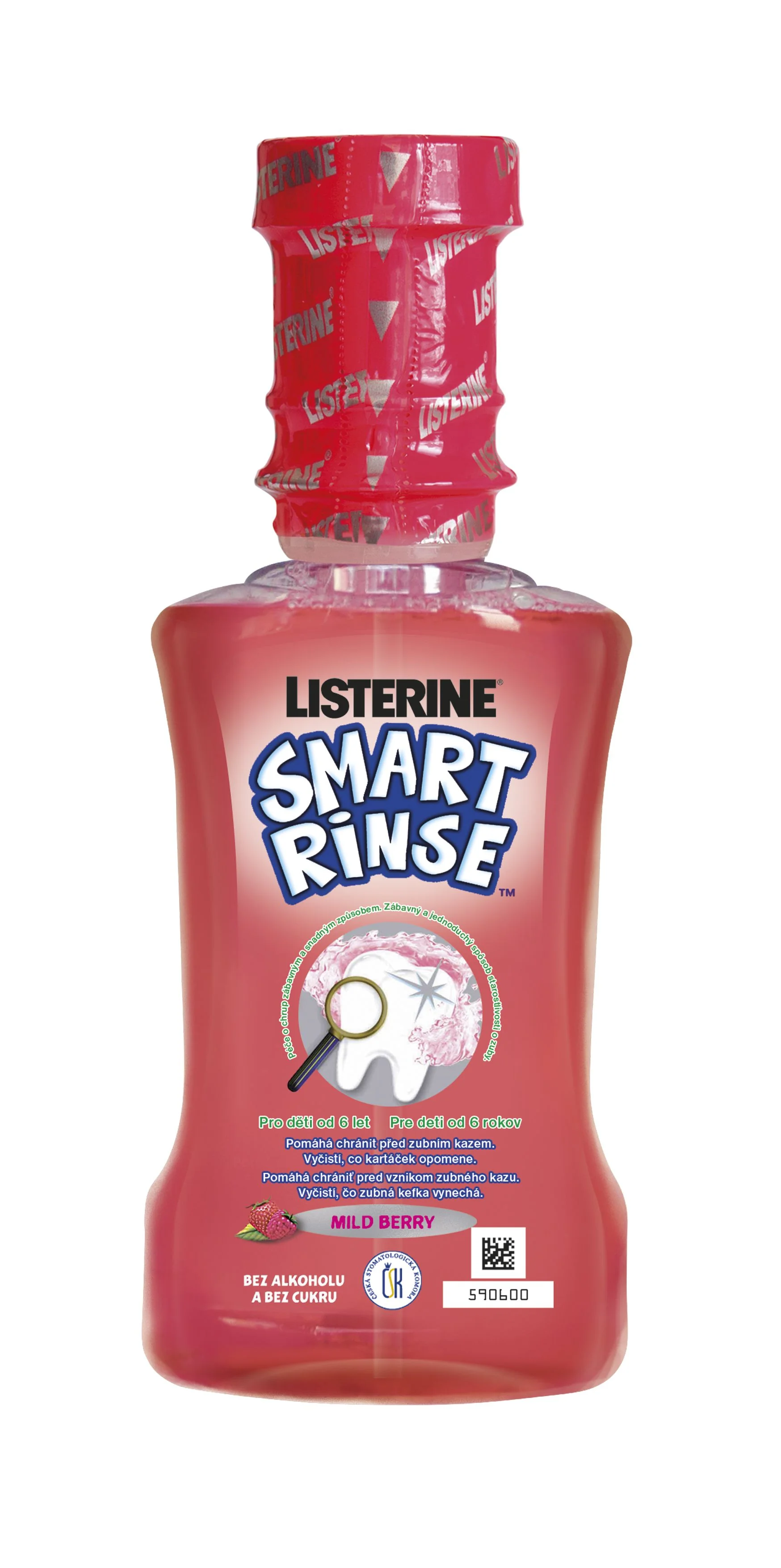 Listerine Smart Rinse Mild Berry ústní voda 500 ml