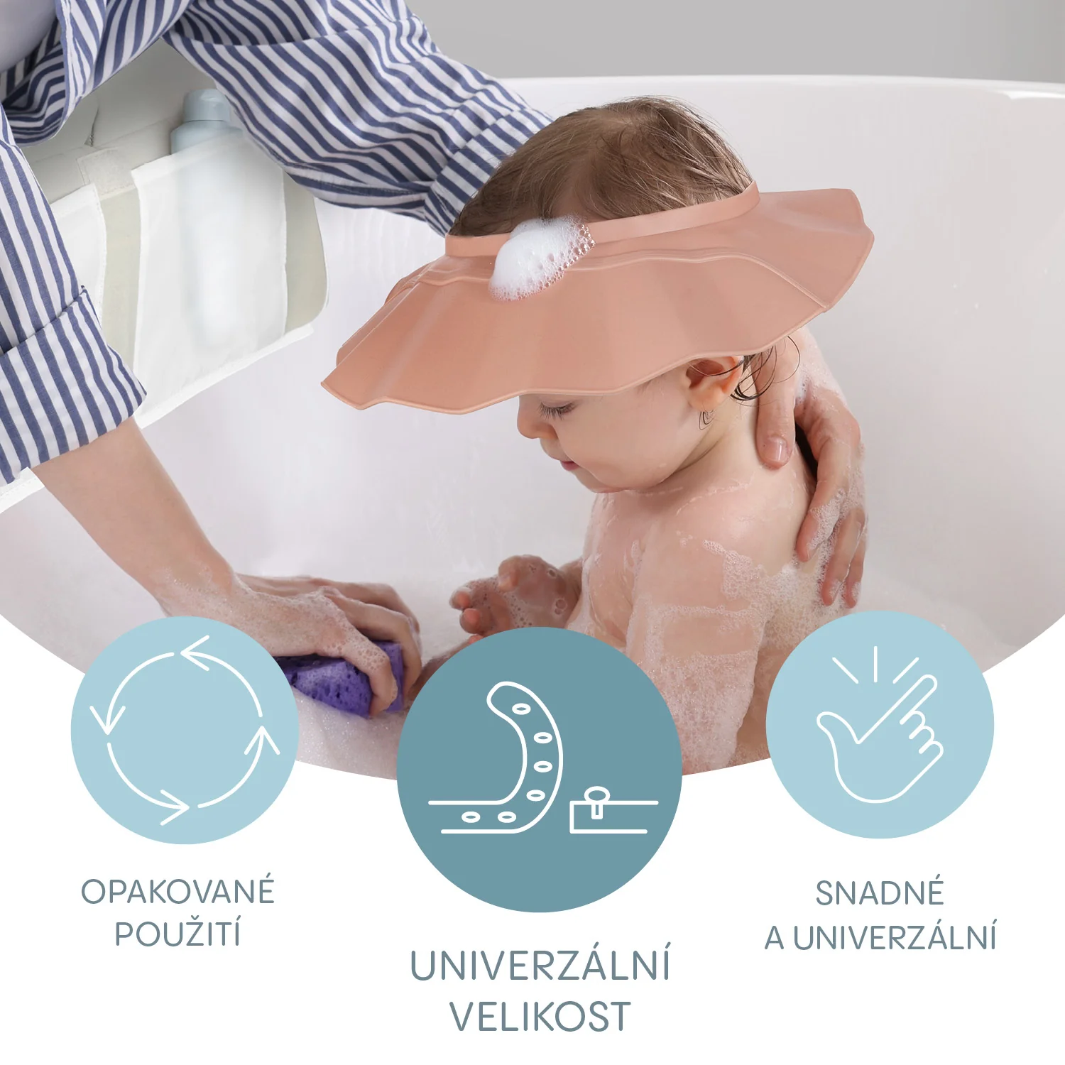 Zopa Silikonový koupací ochranný kšilt, Beige 2