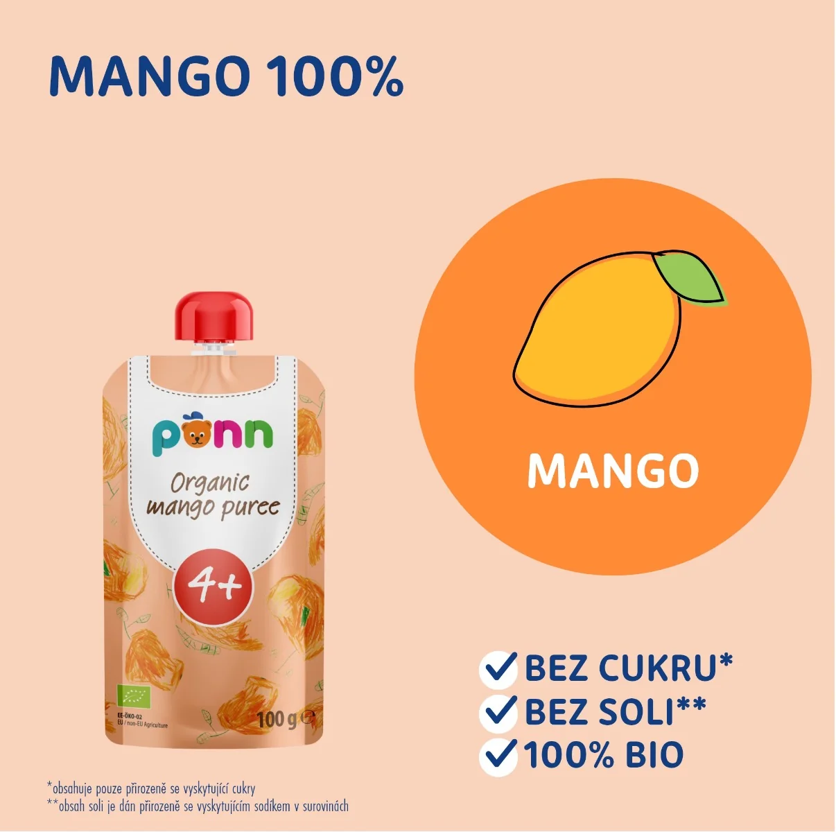 SALVEST Põnn BIO Mango 100% 100 g