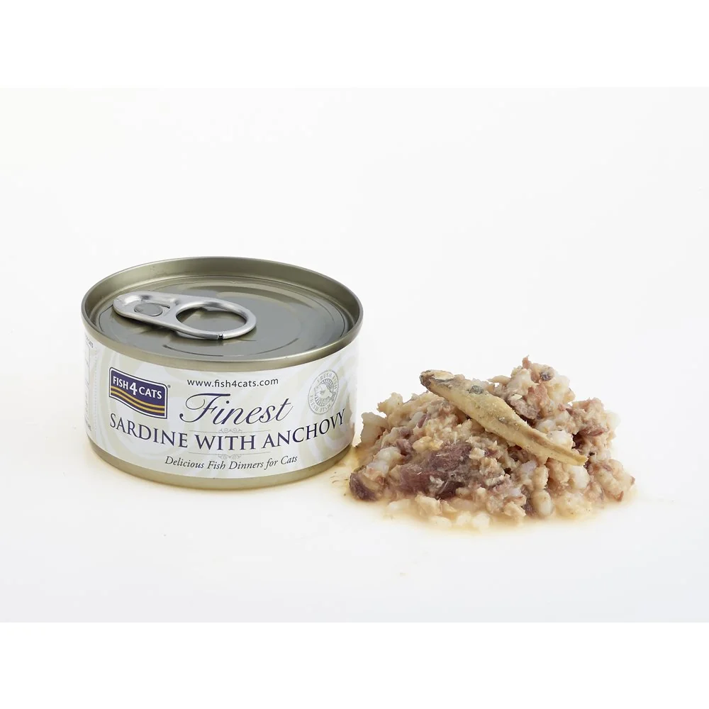 Fish4Cats Konzerva pro kočky Finest sardinka s ančovičkami 70 g 