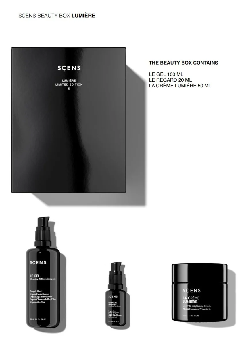 SCENS Beauty Box Lumiére dárkový balíček pro rozjasnění pleti