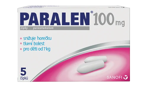 Paralen 100 mg 5 čípků Paralen 100 mg 5 čípků