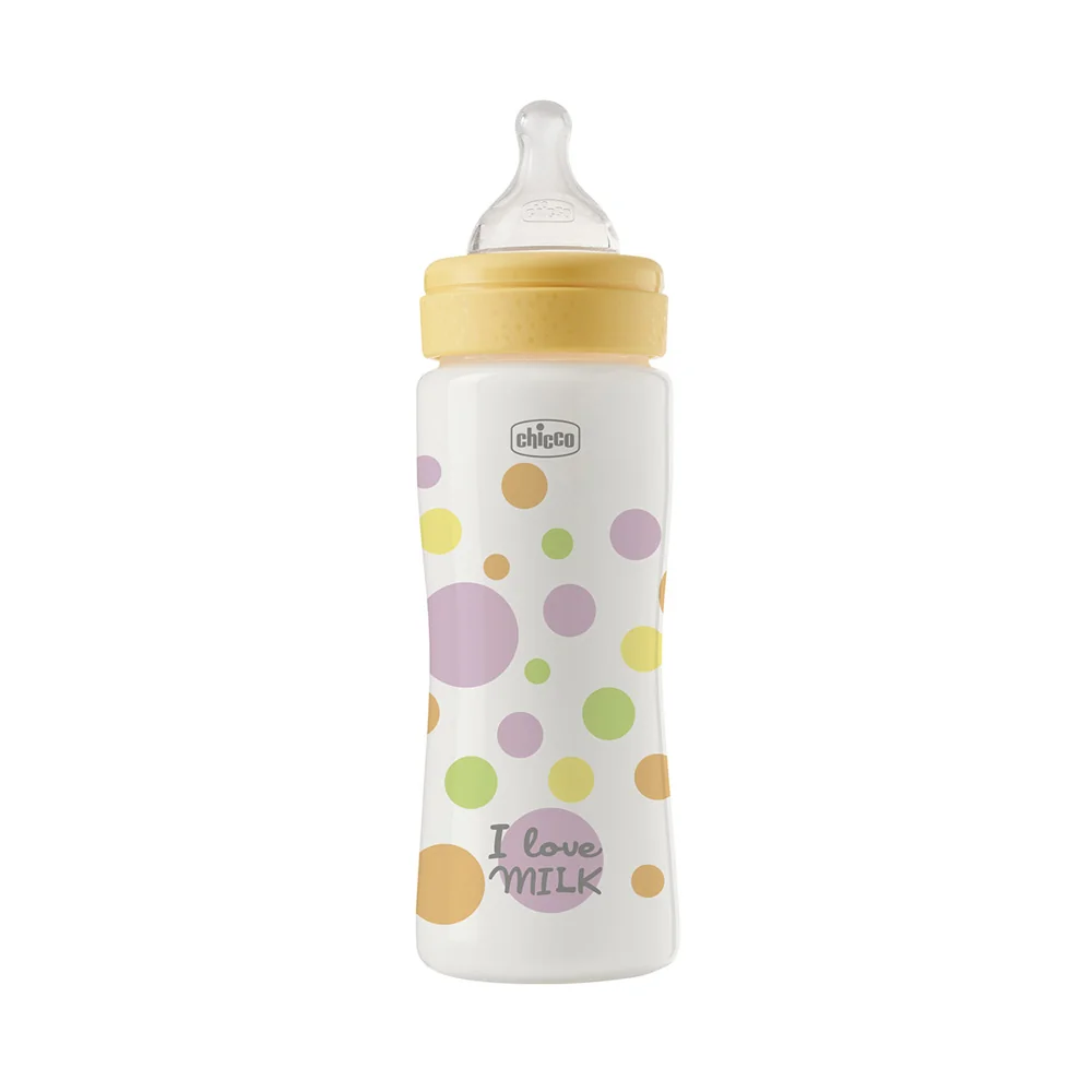 Chicco Láhev kojenecká Perfect Easy, rychlý silikonový průtok 4m+ 330 ml chlapecká
