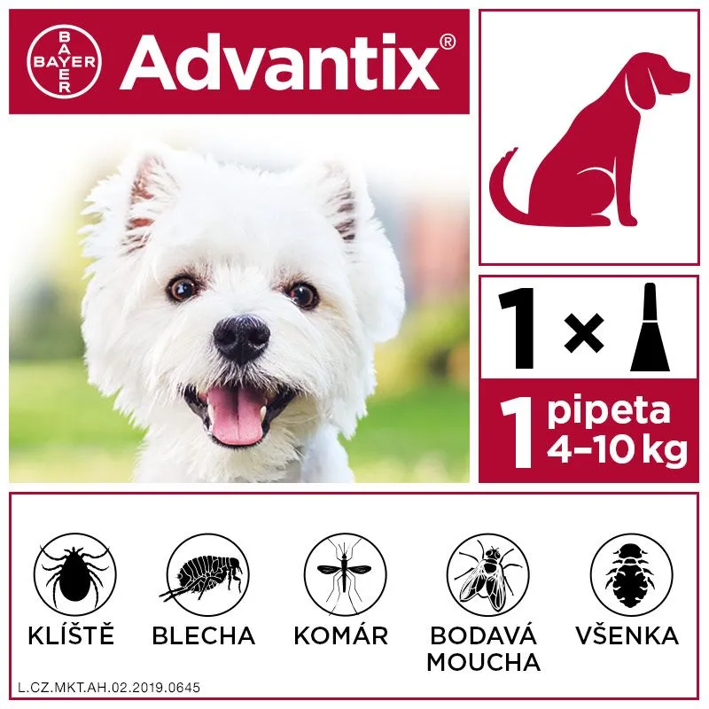 Advantix pro psy od 4 do 10 kg spot-on 1x1 ml