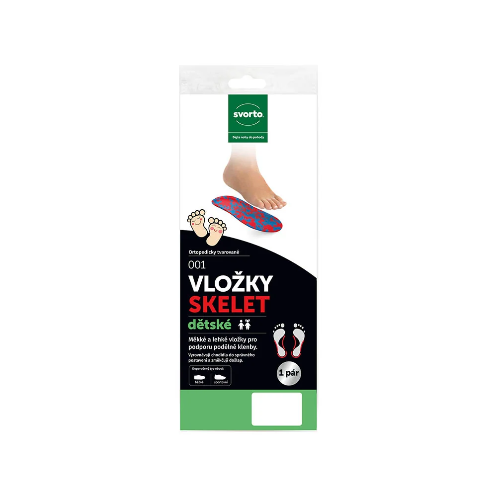 Svorto 001 Vložky skelet dětské vel. 26-27 1 pár
