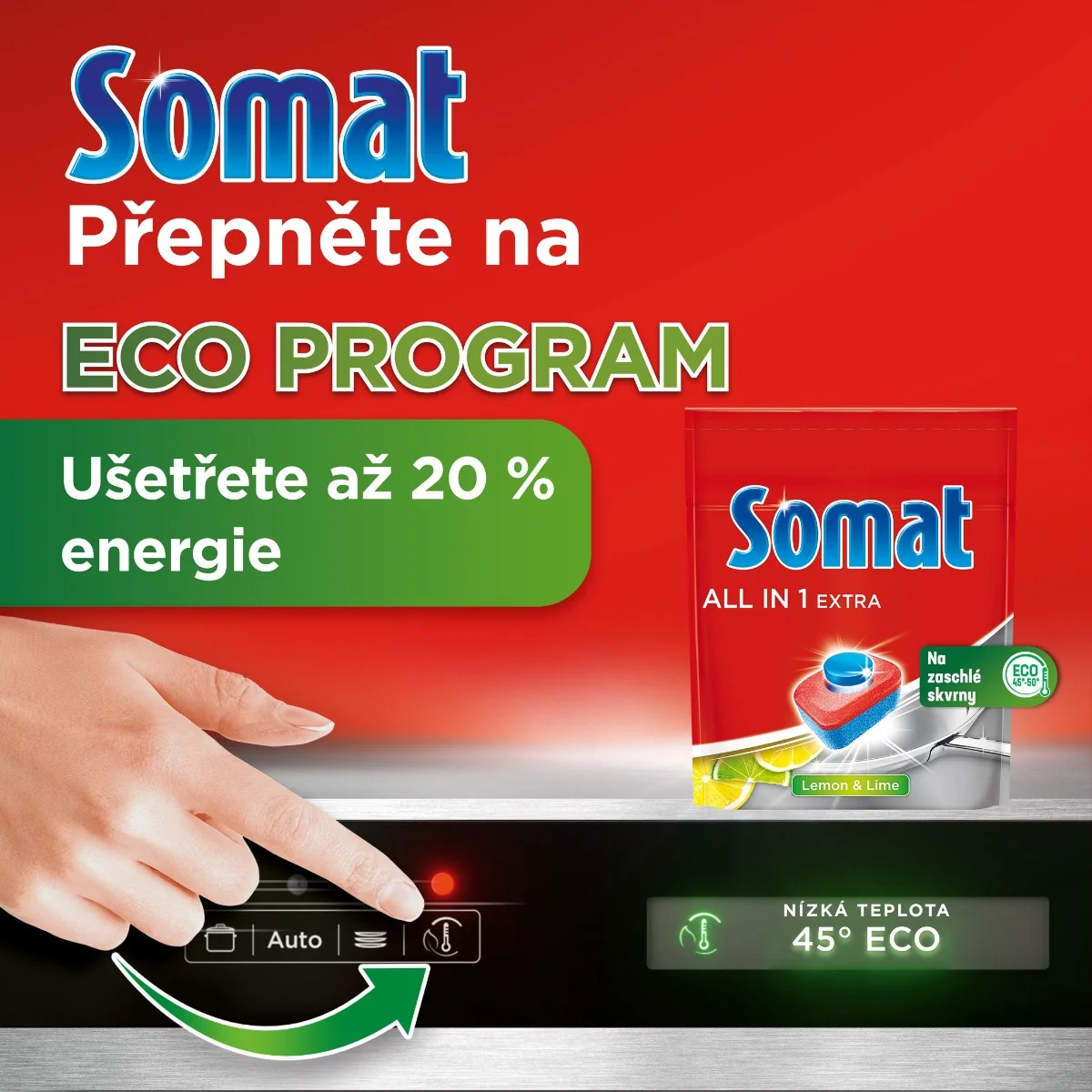 Somat Tablety do myčky All in 1 Extra Lemon & Lime 100 ks