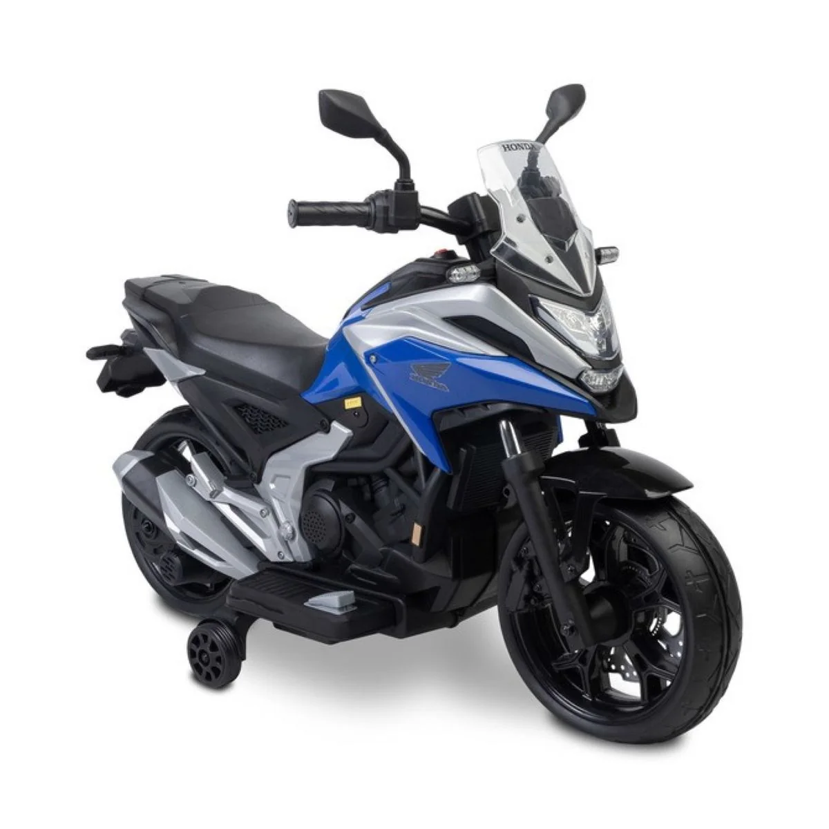 Toyz Elektrická motorka Honda NC750X pro děti – LED, USB, 3-8 let, modrá, černá