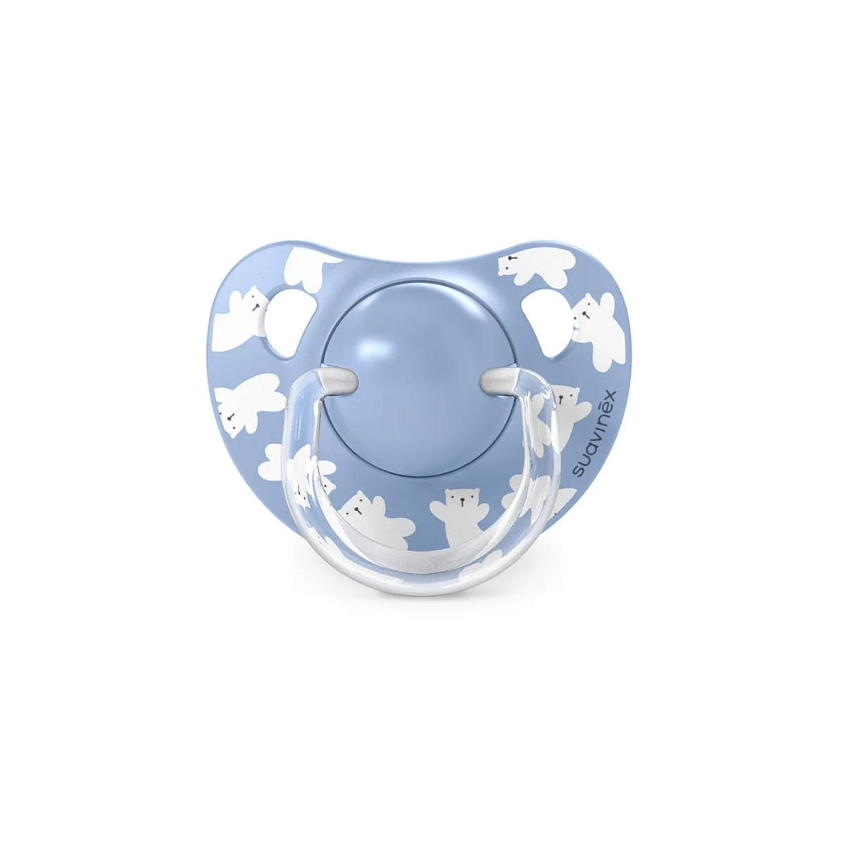 Suavinex Dudlík anatomický silikonový WILD 6-18m 2 ks modrý