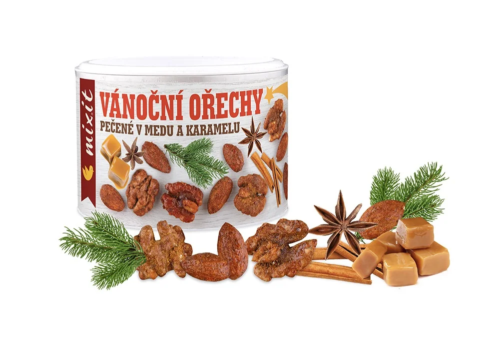 Mixit Vánoční ořechy pečené v medu a karamelu 125 g