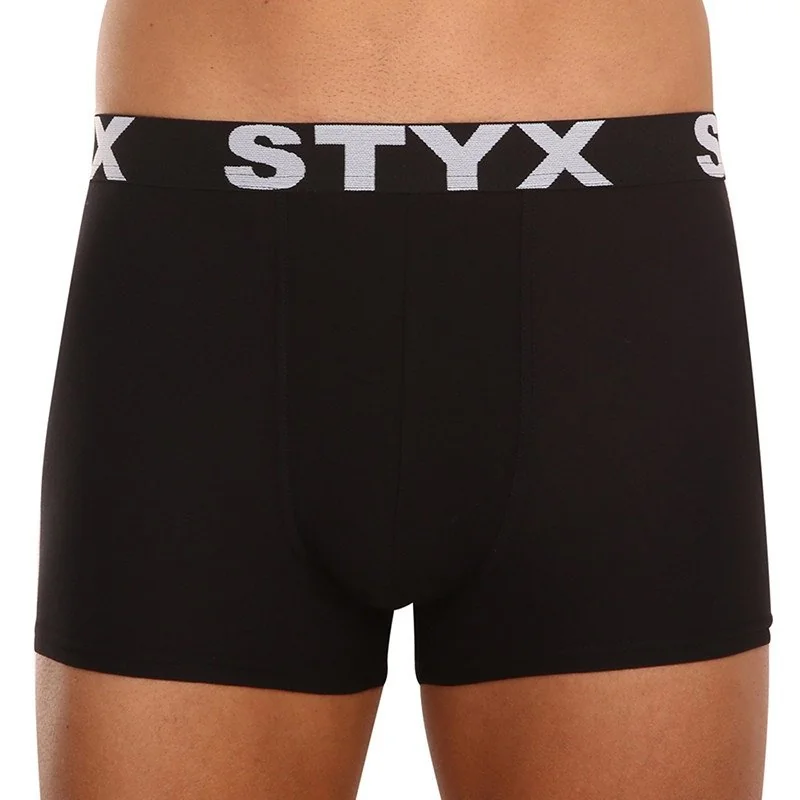 Styx Pánské boxerky sportovní guma nadrozměr černé (R960) 3XL