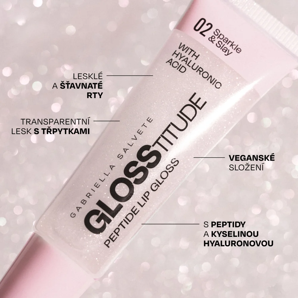 Gabriella Salvete Glosstitude Lipgloss 02 Sparkle & Slay lesk na rty 10 ml