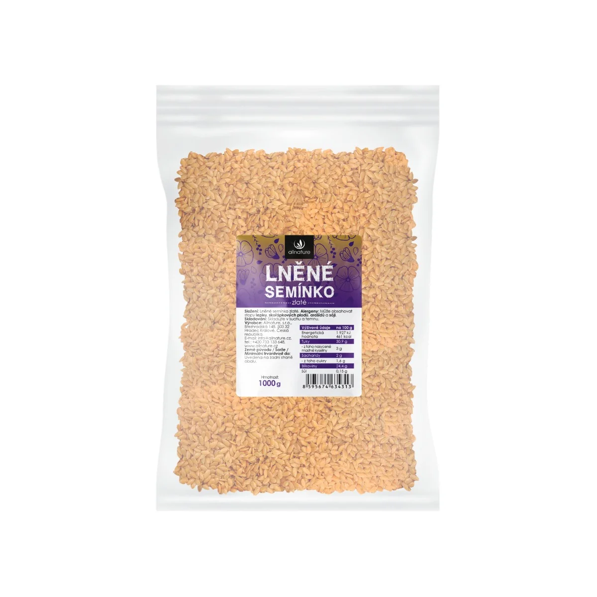Allnature Lněné semínko zlaté 1000 g