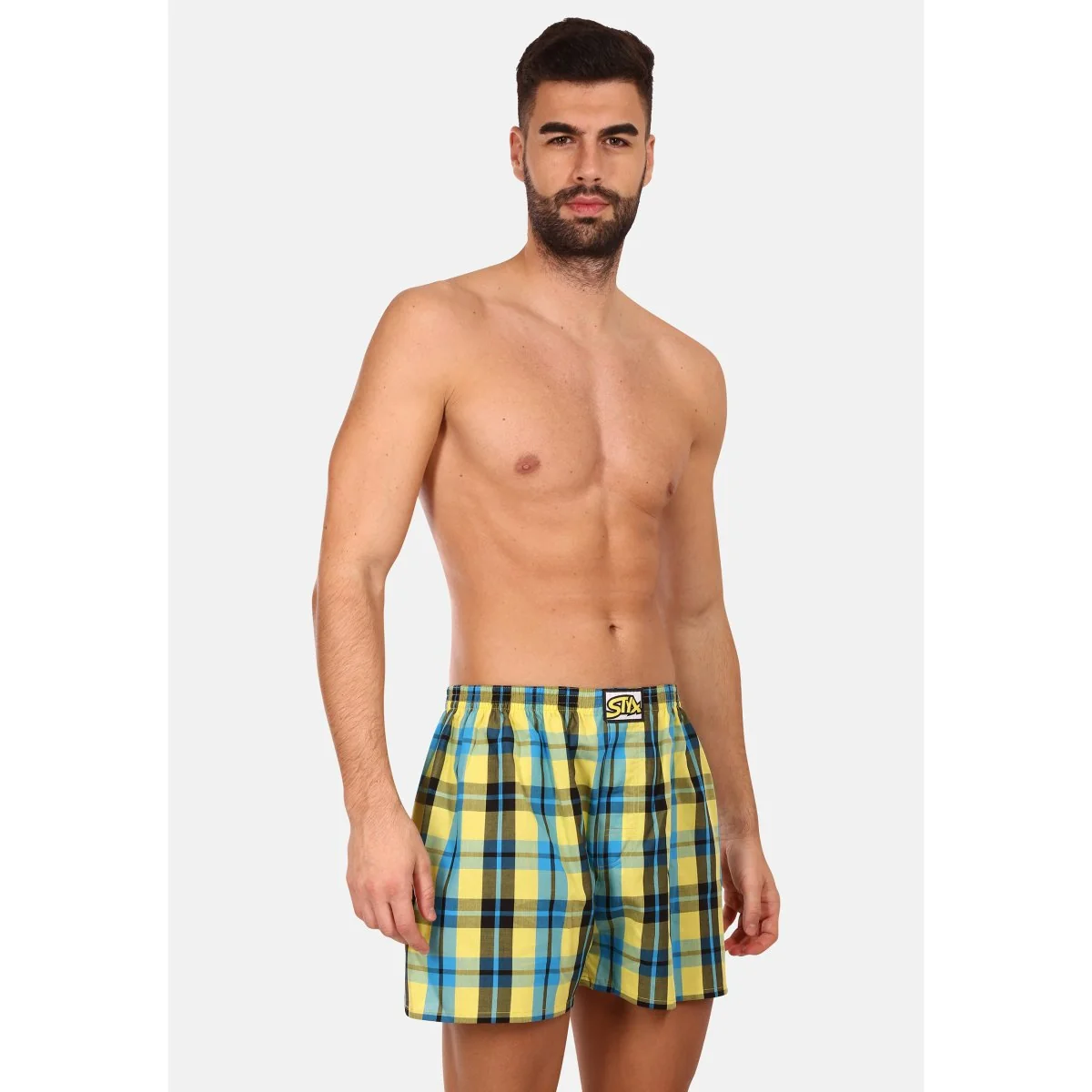 Styx Pánské trenky klasická guma vícebarevné (A933) XL