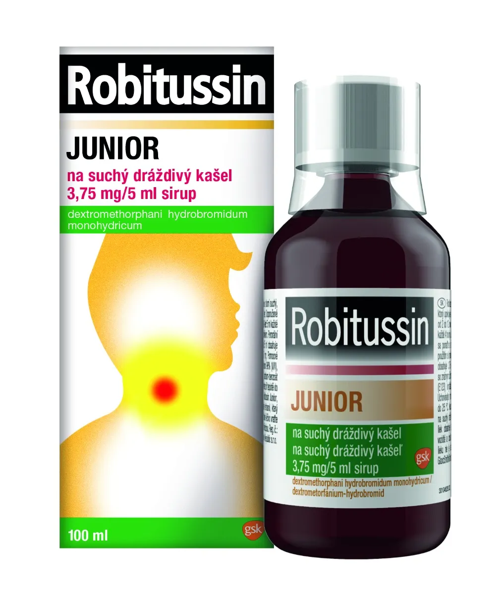 Robitussin Junior na suchý dráždivý kašel 3,75 mg/5 ml sirup 100 ml