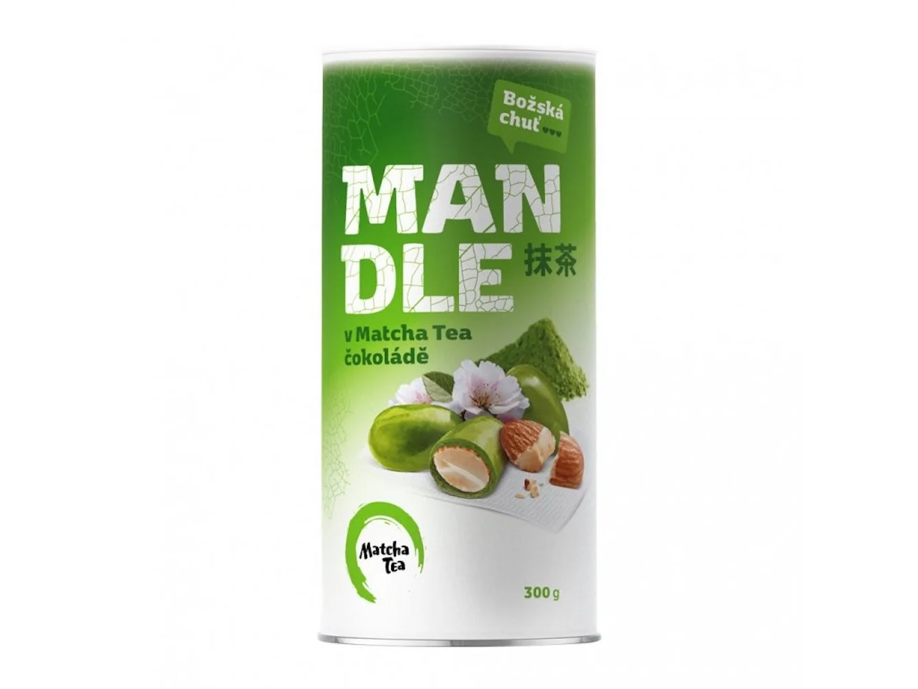 Matcha Tea Mandle v bílé čokoládě 300 g