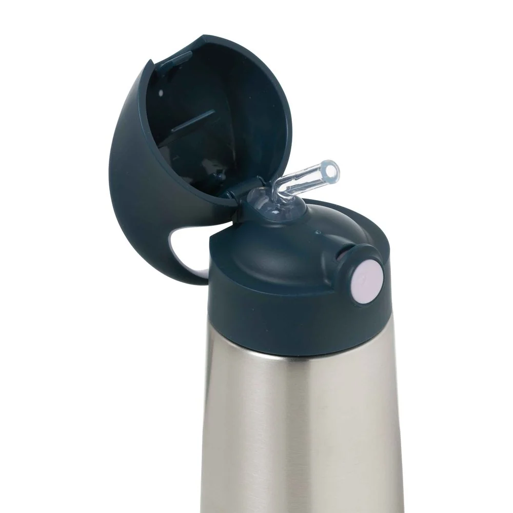 B.BOX Termoska na pití s brčkem 350 ml - indigo/růžová