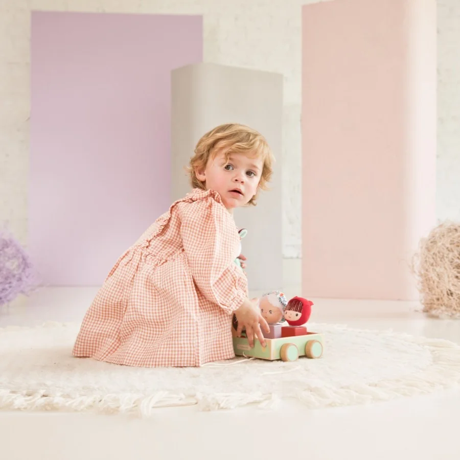 Lilliputiens tahací vozík vlk Ludvík s aktivitami - vkládačka + tvary