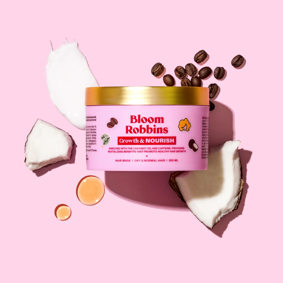 Bloom Robbins Maska pro výživu a růst vlasů s bambuckým máslem 250 ml