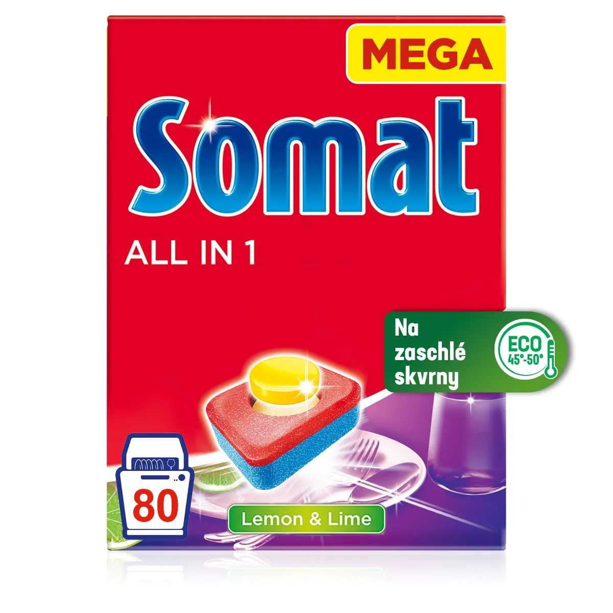 Somat Tablety do myčky All in 1 Lemon & Lime 80 ks