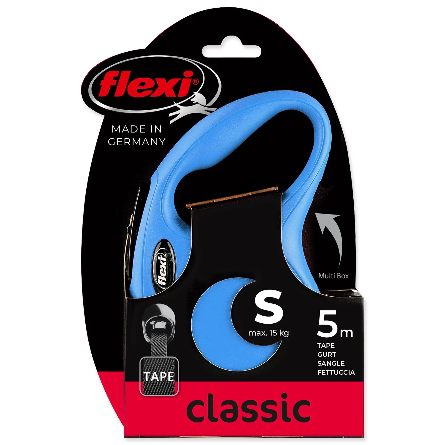 Flexi Vodítko Classic New páska S modré 5m